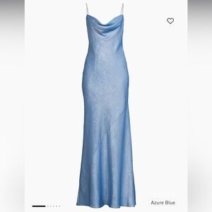 blue beaded gown